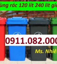  Thùng rác màu xanh giá rẻ- thùng rác 120L 240L 660L giá rẻ tại tiền g